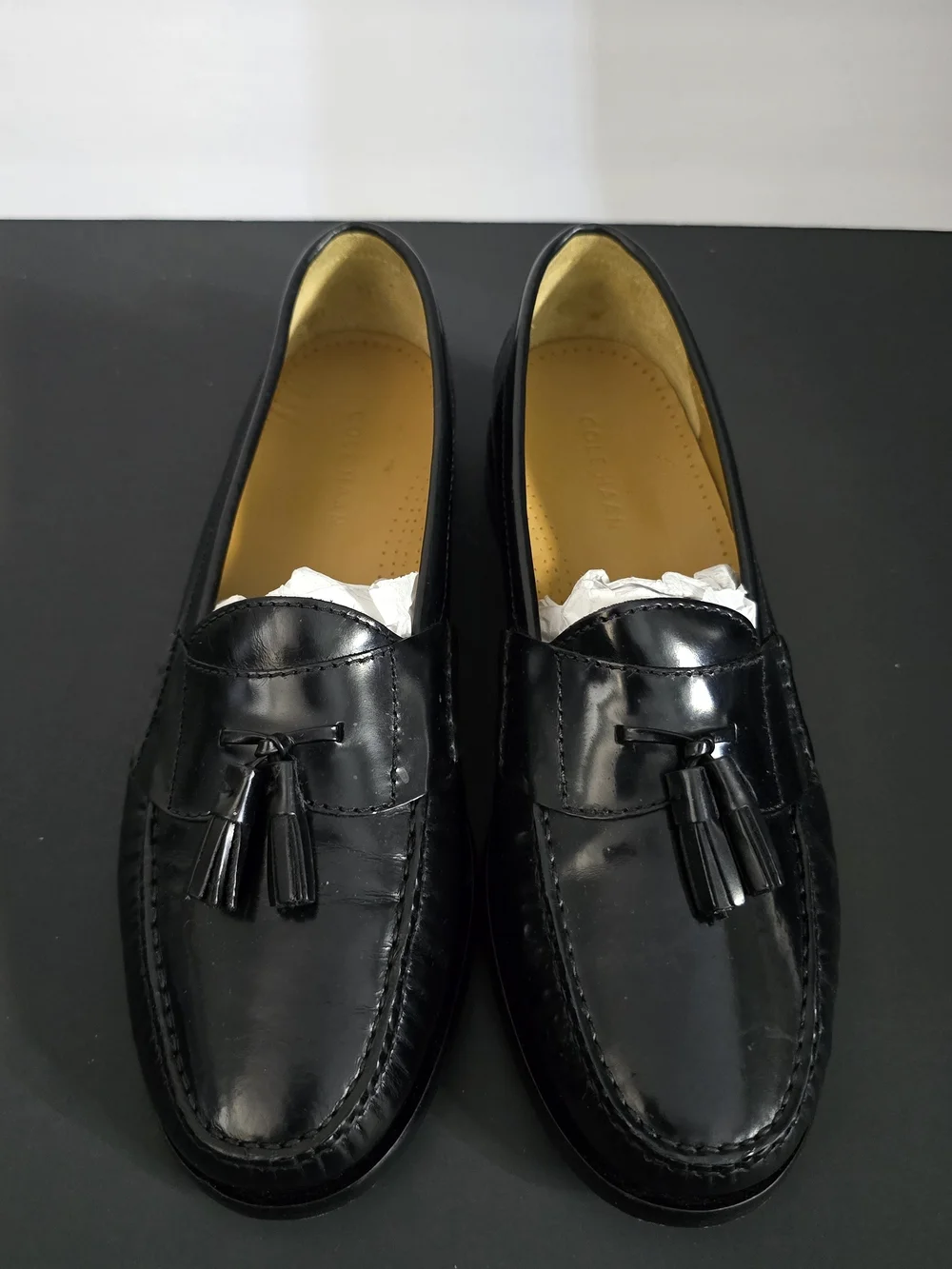 Men's Black Leather Tassel Loafers - Classic Dress Loafer